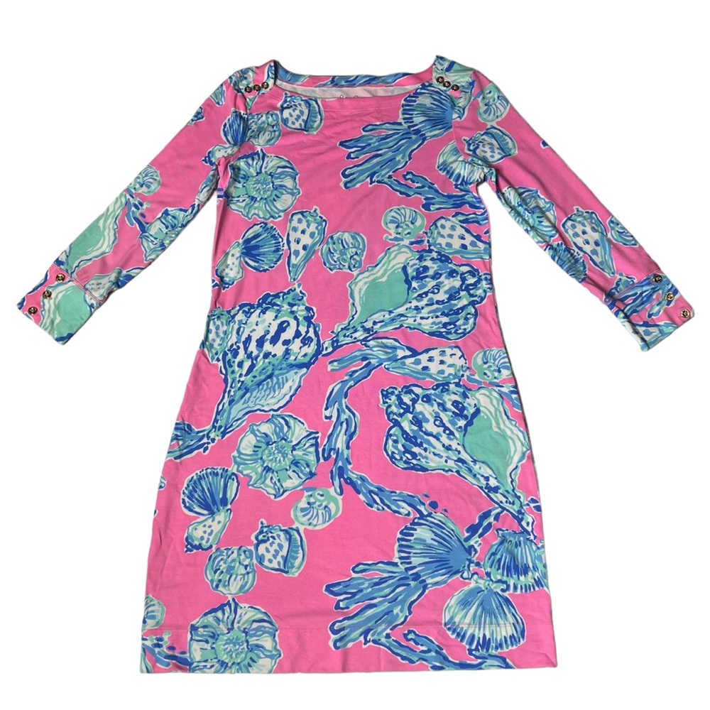 Lilly Pulitzer Sophie Dress Pink Blue Pout Barefoot Princess - Picture 2 of 8